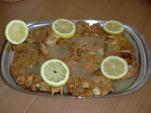 Haehnchen mit Zitronensauce