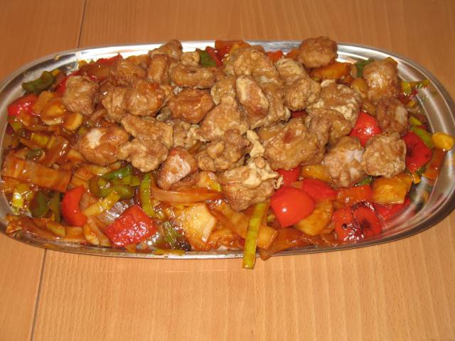 Schweinefleisch suess-sauer