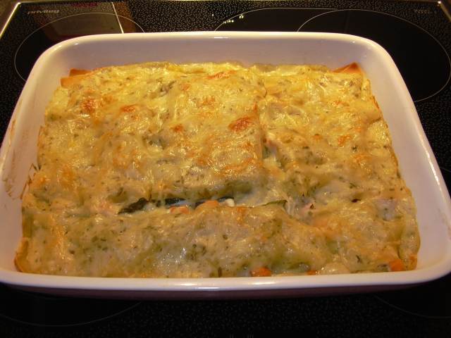 Spargel-Lachs-Lasagne