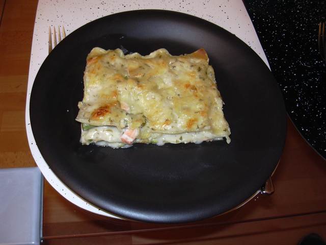 Spargel-Lachs-Lasagne